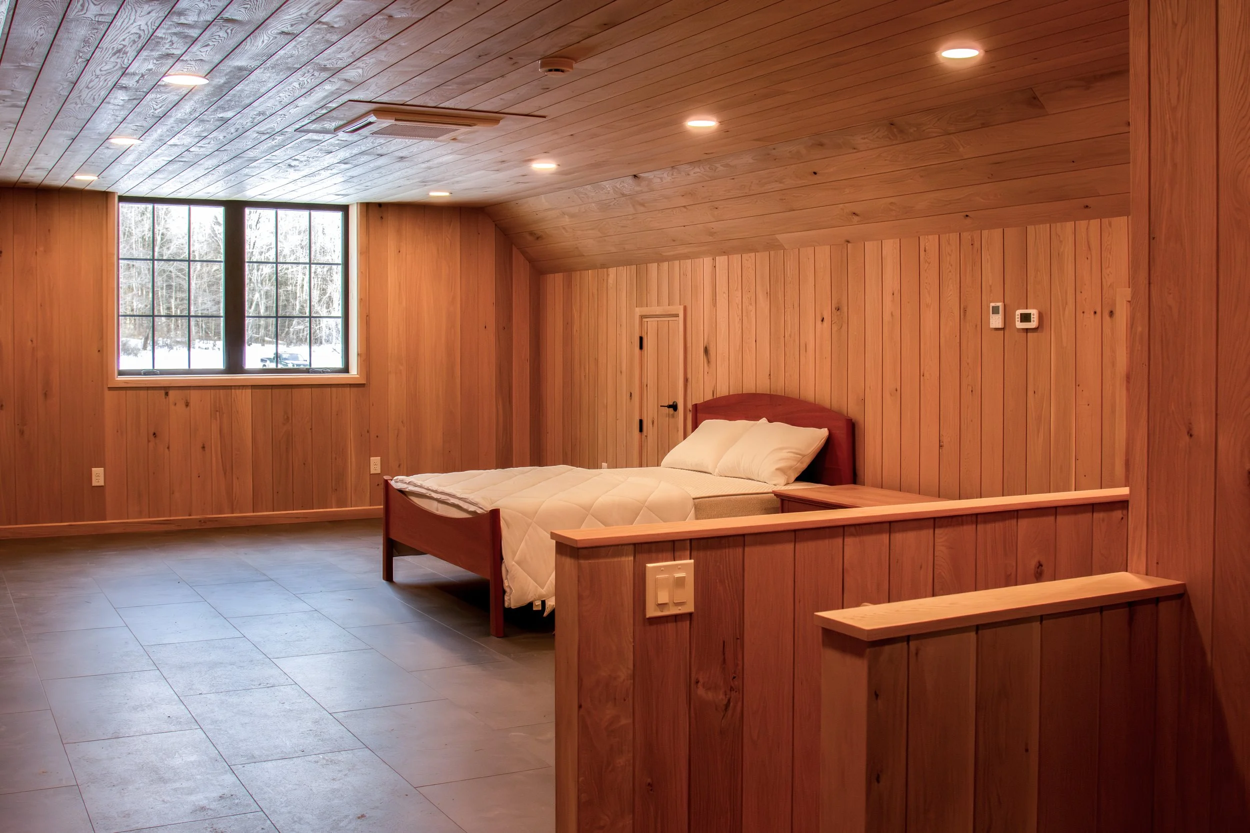 white oak shiplap loft