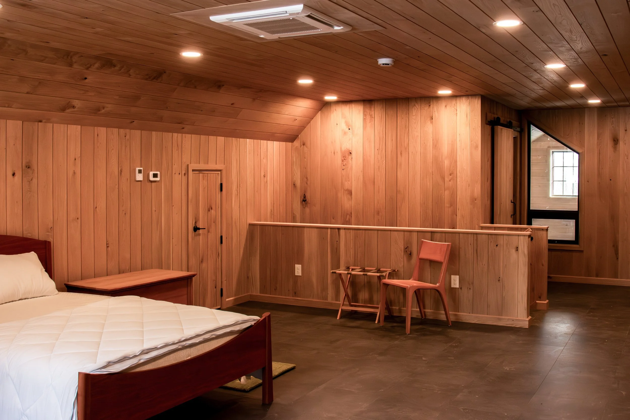 white oak shiplap loft