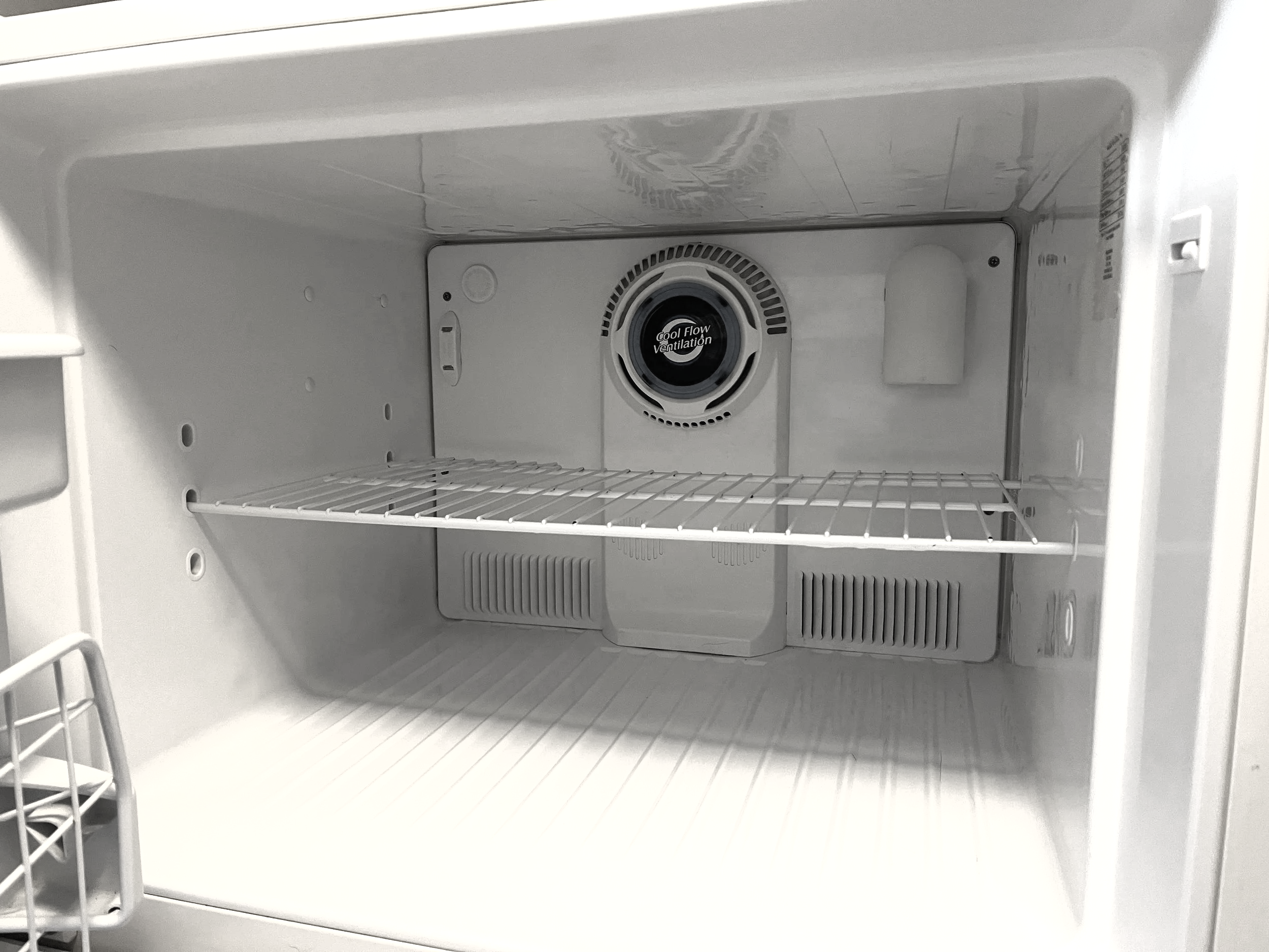 After a full detailing. A refridgerator and freezer take approximate 1-2 hours to clean correctly. 