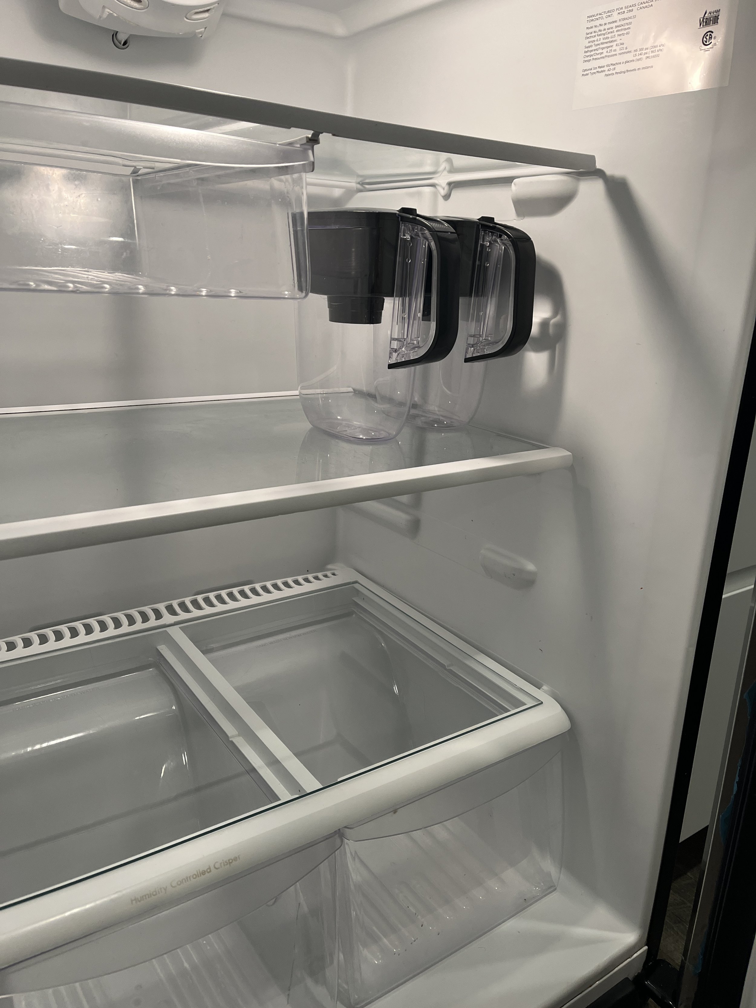 Every drawer and bin is removed and washed in the sink with a sanitizing cleanser. All tracks are detailed, your refridgerator fully restored.