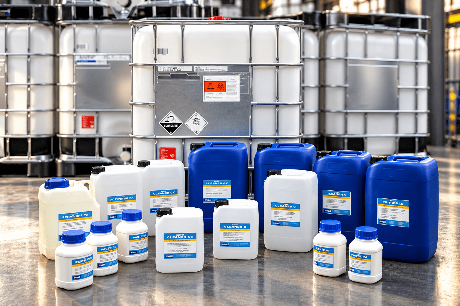 Industrial Chemical Storage Display