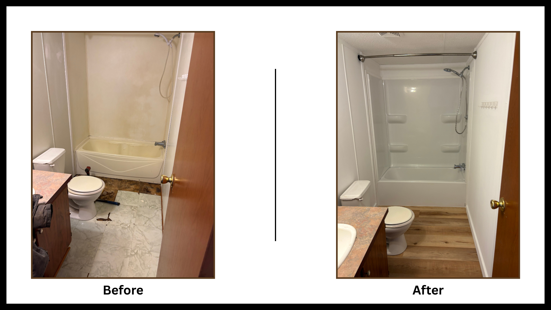 Complete Bathroom Transformation ✨
Out with the old, in with the beautiful! We completely remodeled this bathroom into a clean, modern oasis featuring a brand-new tub, crisp tile, and beautiful finishes.