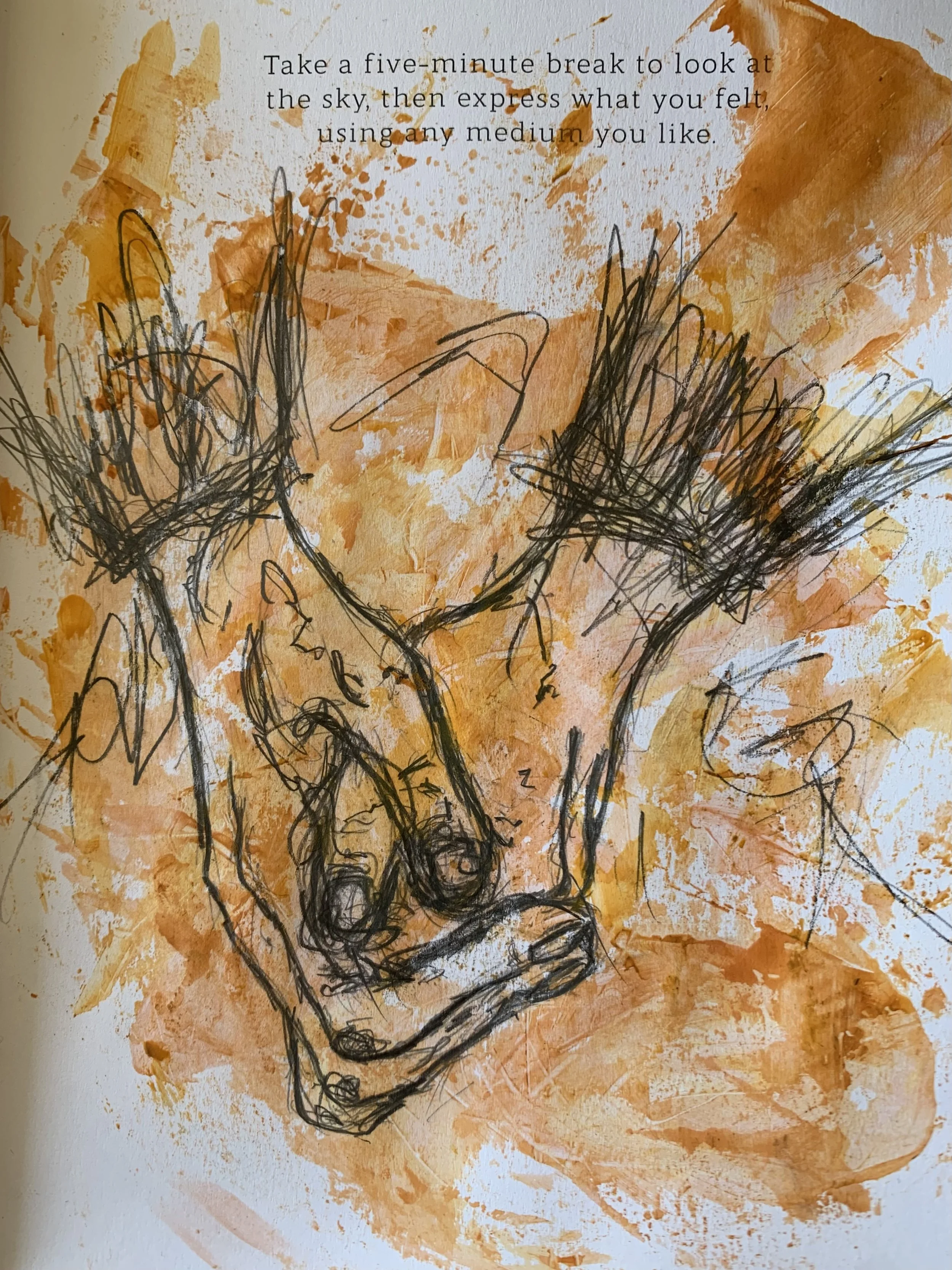 "Clasped" 2023; 
Acrylic and pencil on sketchbook paper