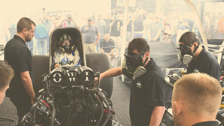 NHRA pit lane