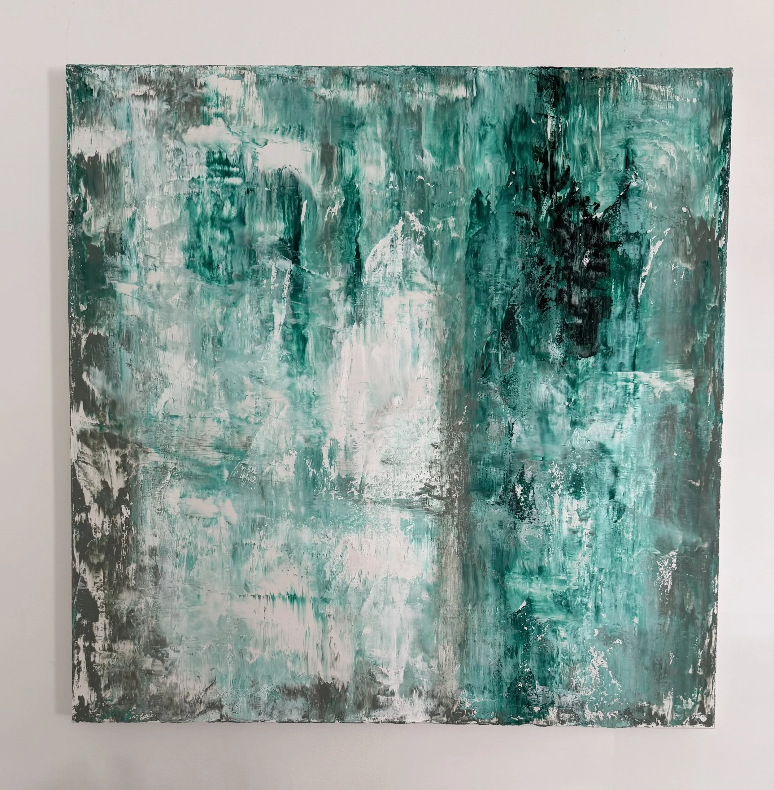 Emerald Drift - 30 x 30 in