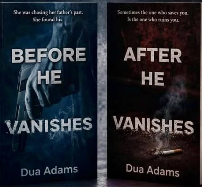 Image of Book covers for Before he vanishes and after he vanishes by Dua Adams