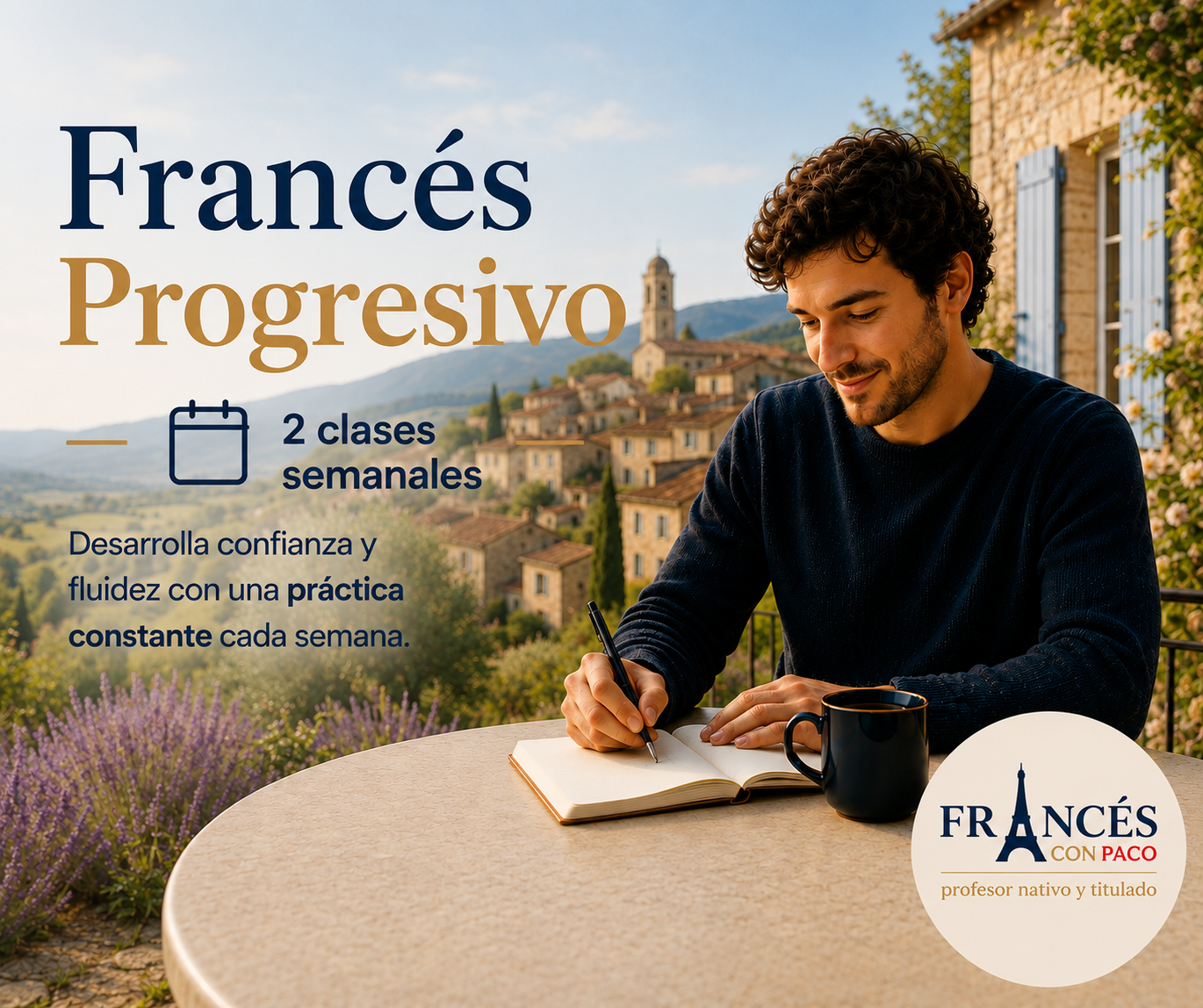Clases de francés dinámicas y personalizadas para ganar fluidez, confianza y mejorar tu comunicación oral con un profesor nativo y titulado.