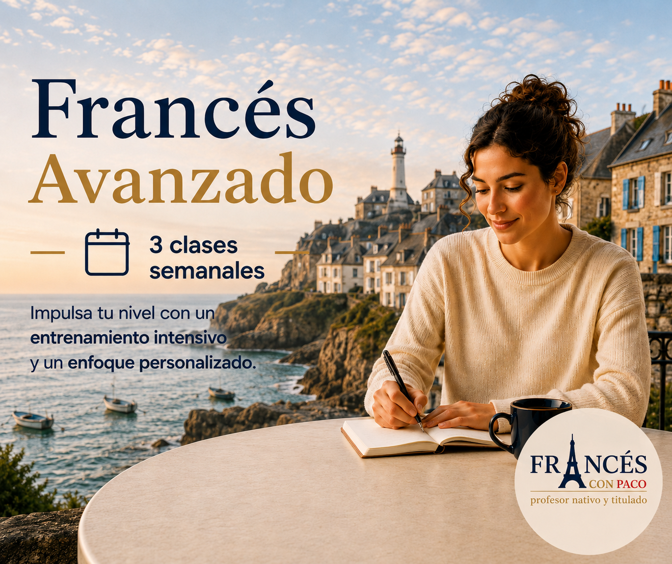 Clases de francés dinámicas y personalizadas para ganar fluidez, confianza y mejorar tu comunicación oral con un profesor nativo y titulado.