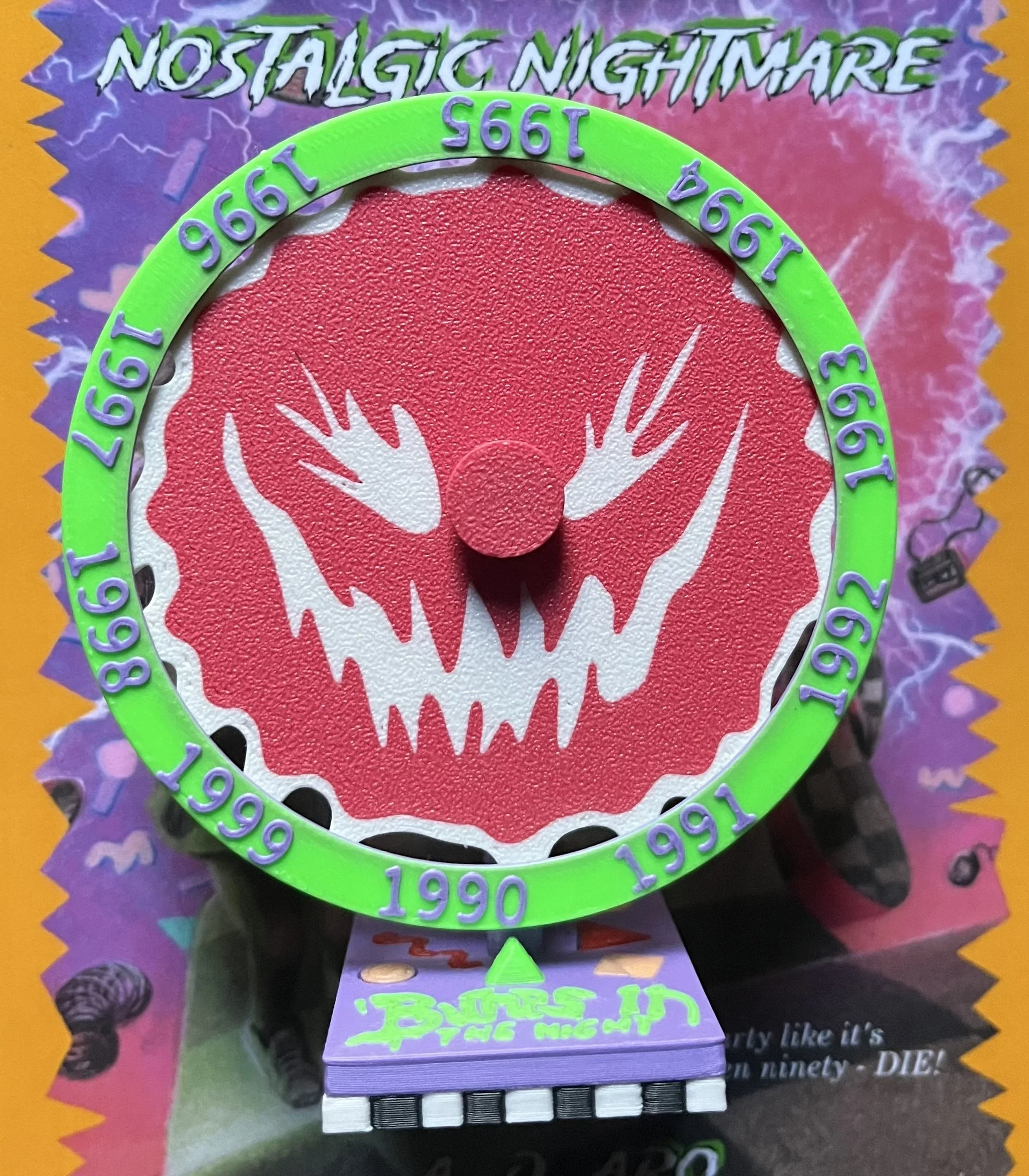 Spinning terror portal wheel as designed by Katerina Dicker, all assembled