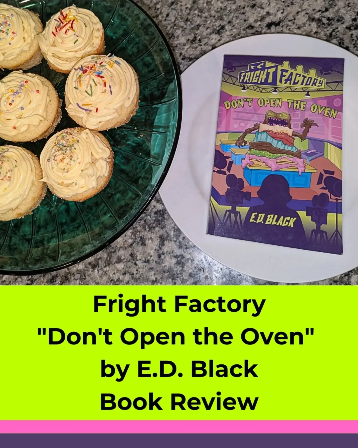Day 19 #sadsickapril26 TREATS means I will be showing you my book review for Don't Oven the Oven by @frightfactorybooks and reviews by fellow book lovers on Goodreads! (If u know them, tag them?) 

Please enjoy the sweet treat pics too - lemon vanill