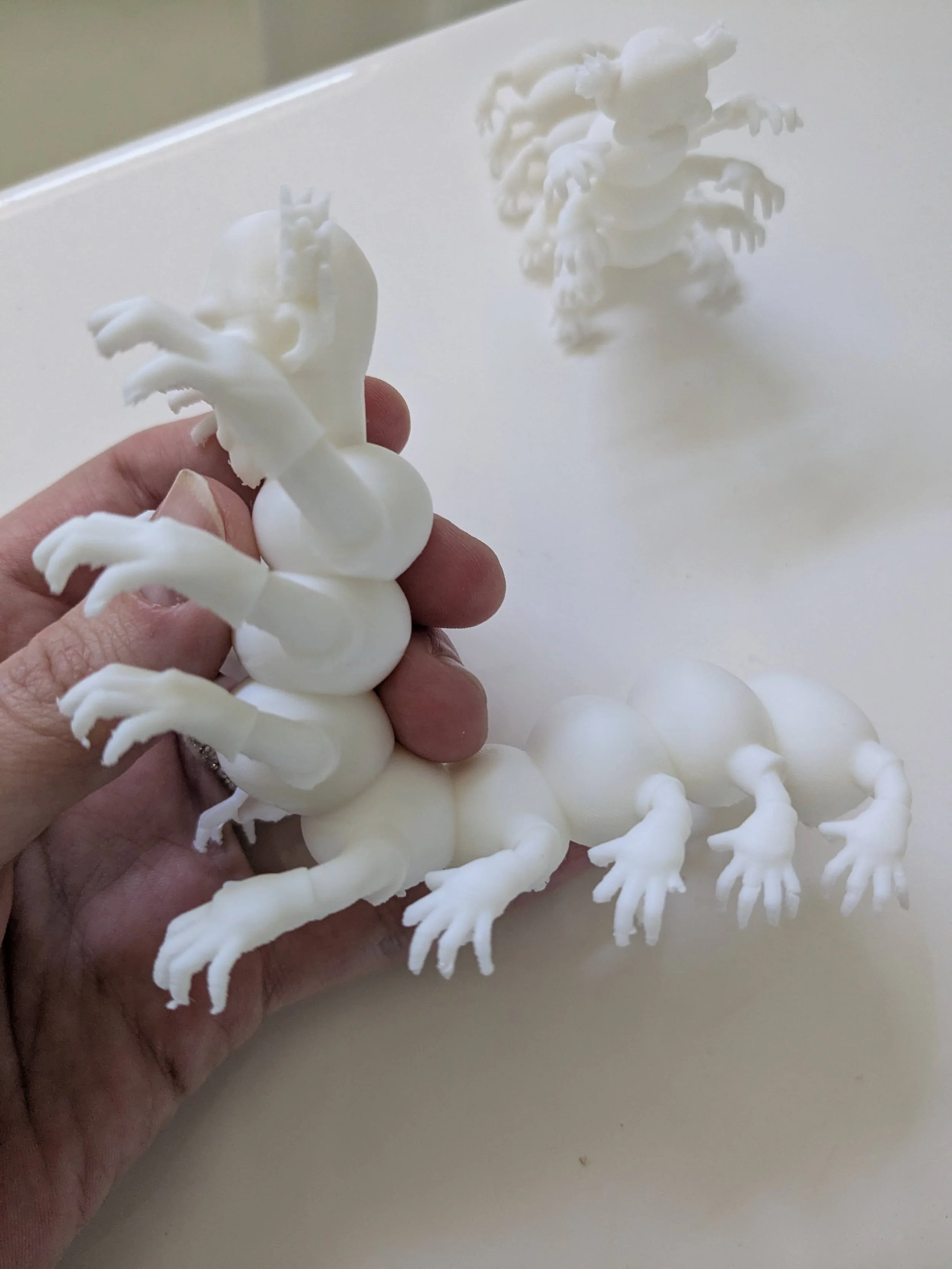 white prototype of king clown in different sizes