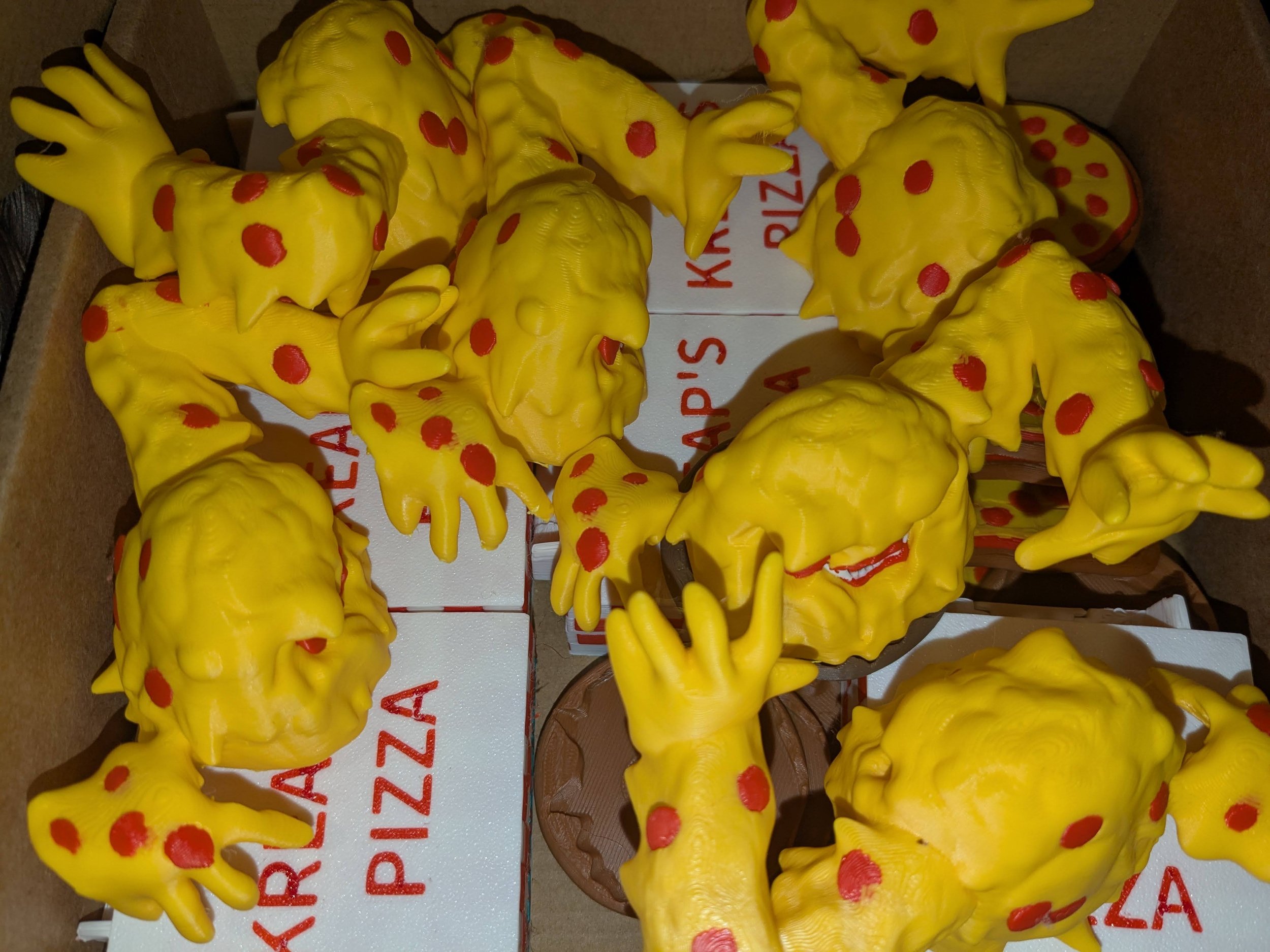 Army of pizza monsters and boxes