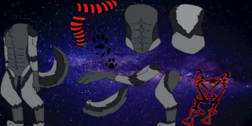 Stylized robot figure breaking apart in outer space with constellations and planetary shapes in the background.