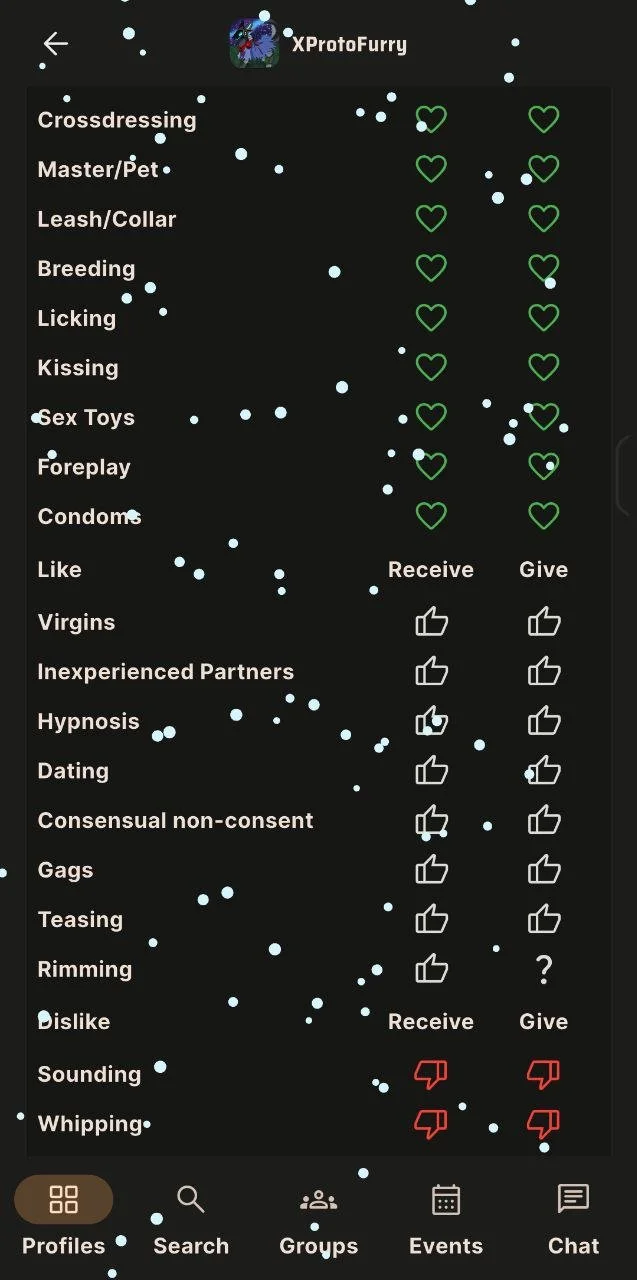 A social media poll about relationships, with options related to physical and emotional intimacy behaviors and response options to agree or disagree.