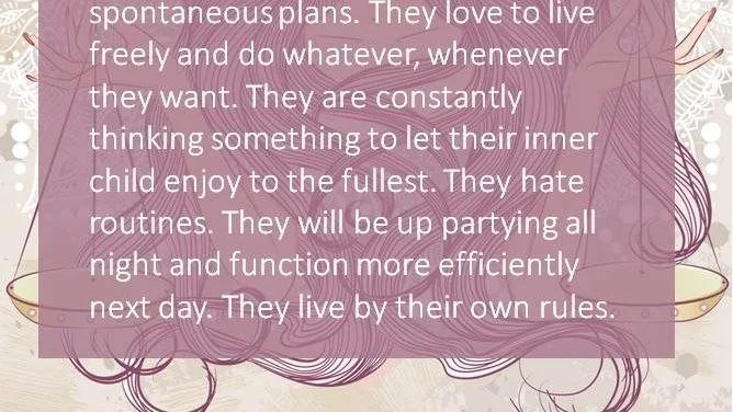 Close-up of a card with a pink background and decorative curly lines, containing a motivational quote about spontaneous plans and living freely.
