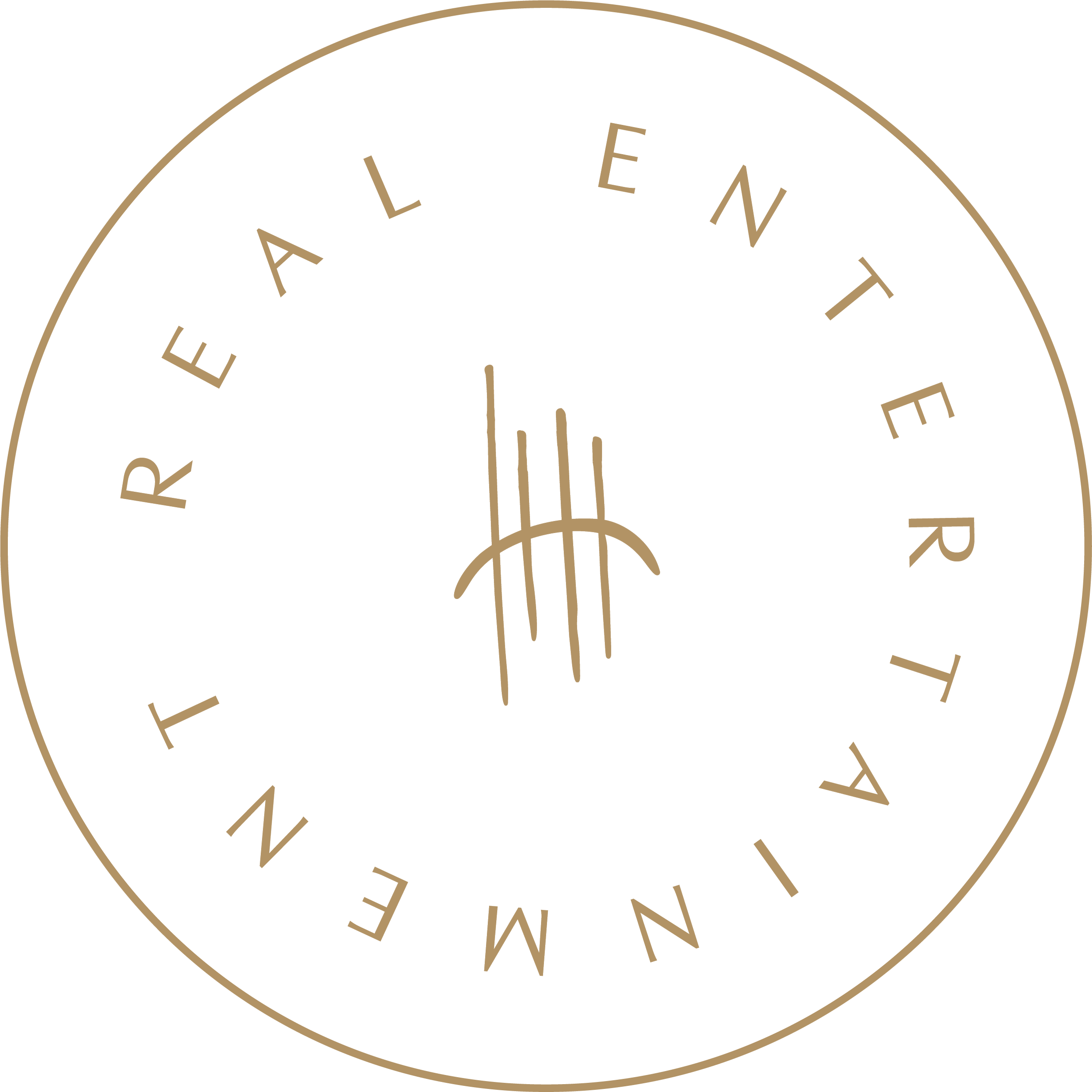 Close-up of a black background with a gold circular emblem and the words 'REALTOR' and 'MEXICO' in gold capital letters, around the top and bottom of the circle.
