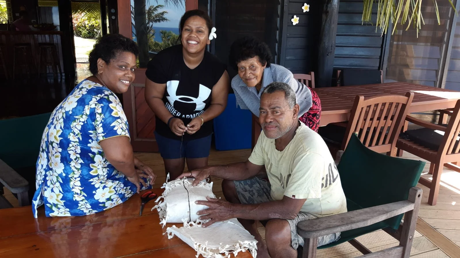 Isoa, Pini and their family live in their own house on the property and make sure your stay is easy