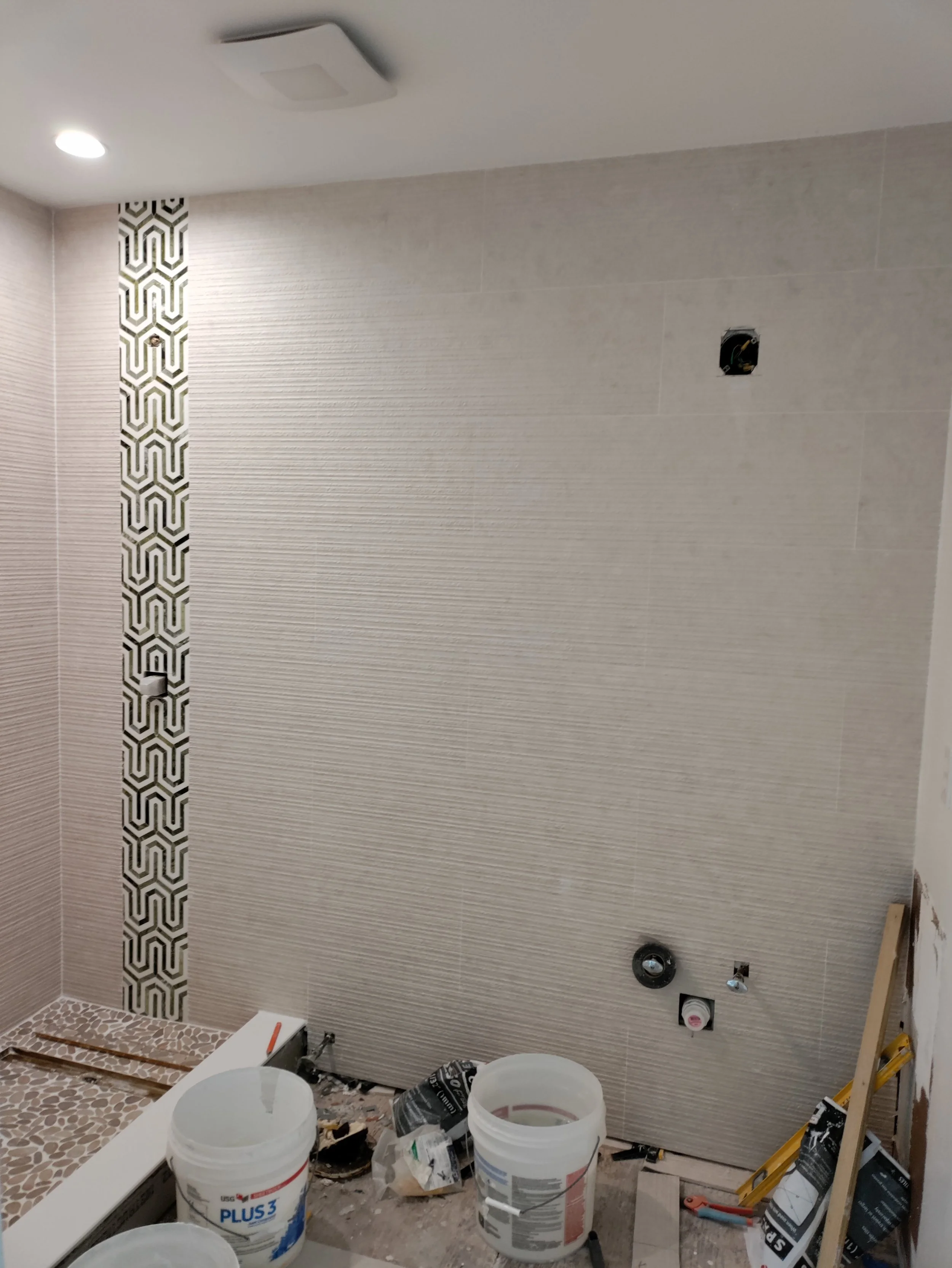 Tile installation in Delray Beach bathroom renovation