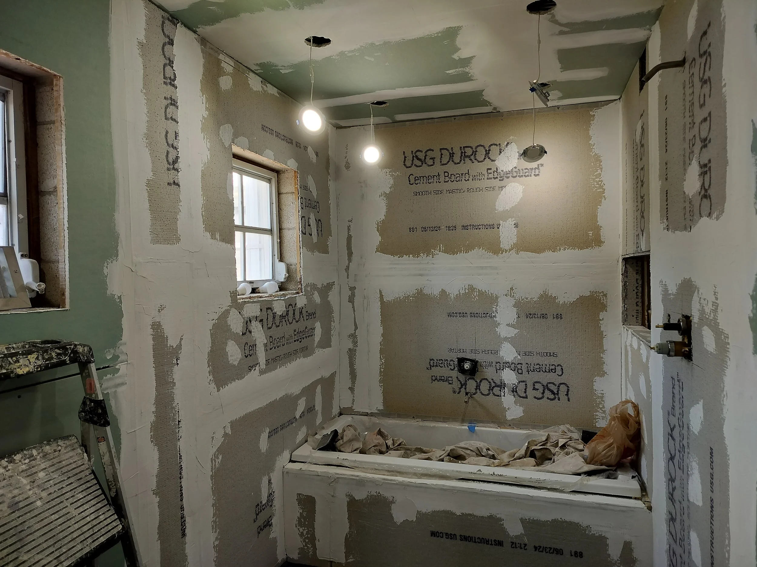 Master Bathroom Remodel in Miami Beach Drywall and plaster