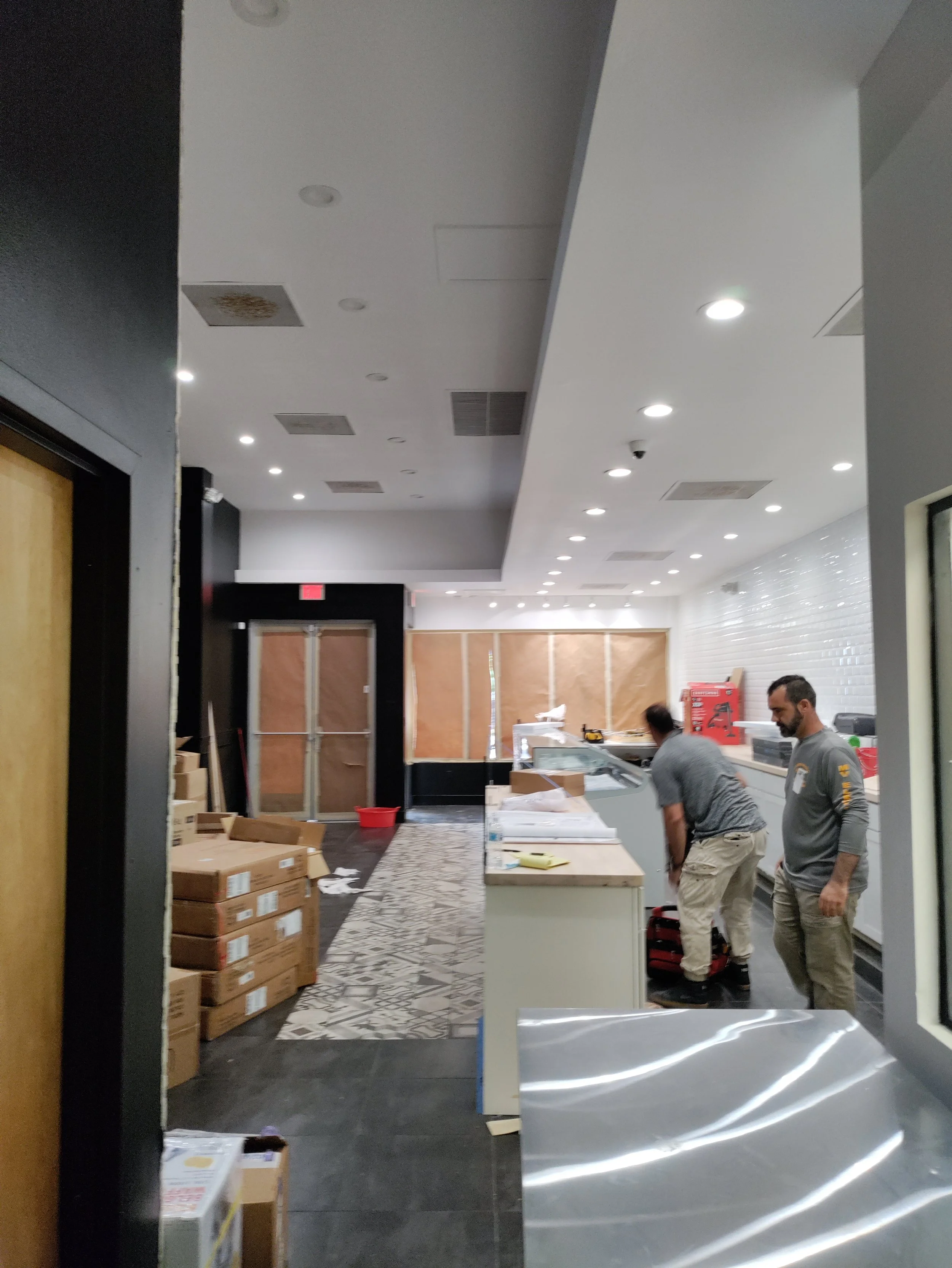 Interior Painting preparations, South beach Gelato