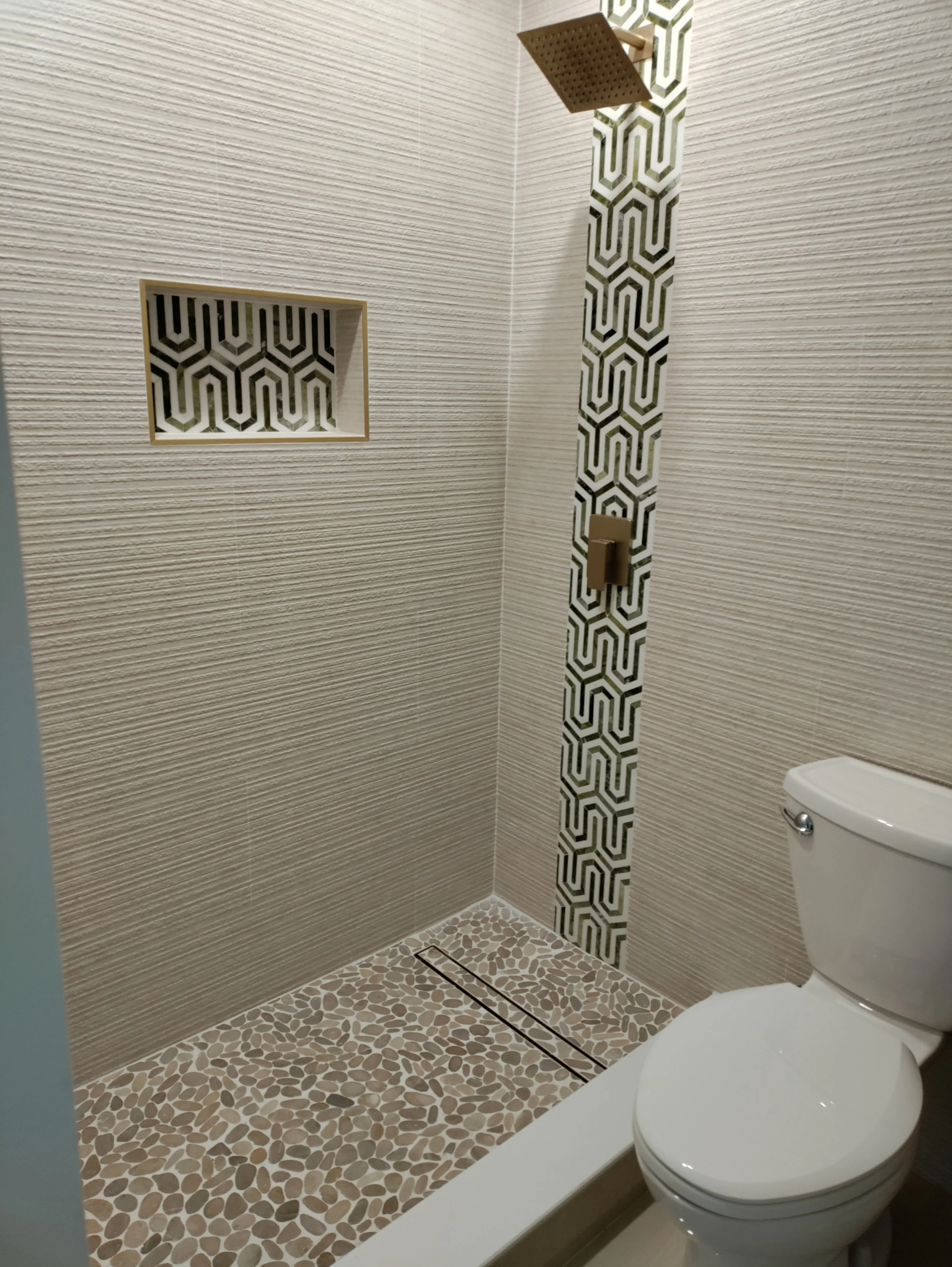 Completed bathroom renovation in Delray Beach