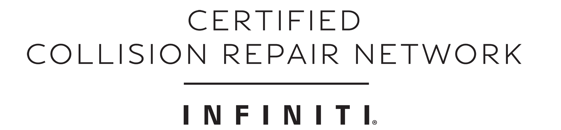 Logo of the Certified Collision Repair Network by Infiniti