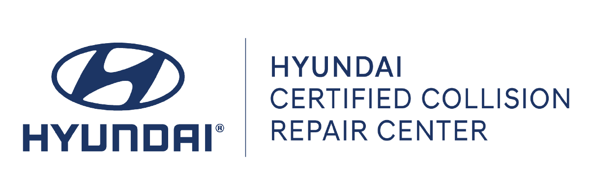 Hyundai logo with text 'Hyundai Certified Collision Repair Center'