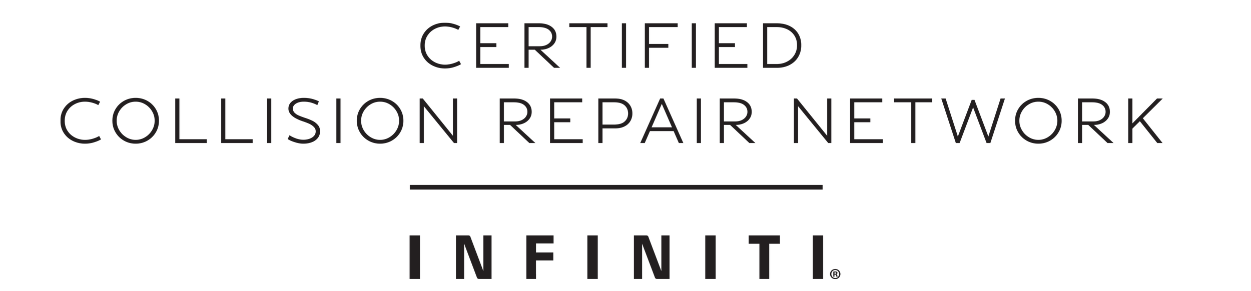 Certified Collision Repair Network logo with text and a black background