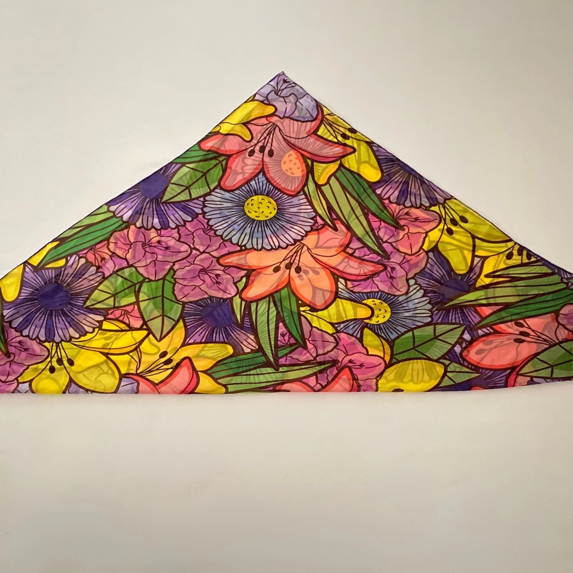 Fleurs d'Espoir — Silk Chiffon Scarf