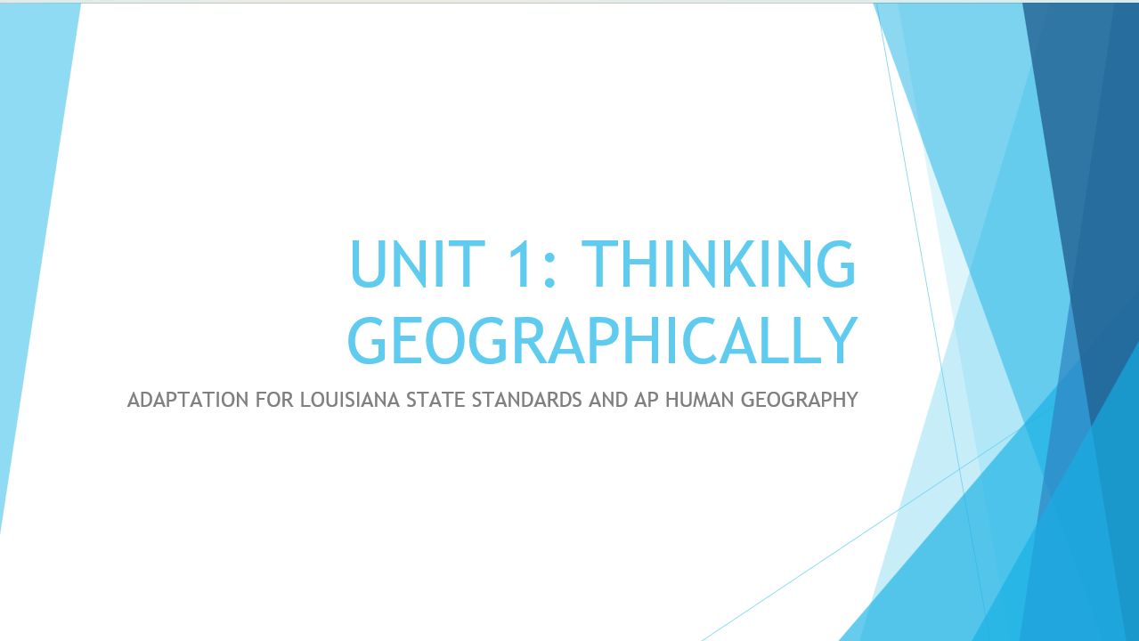 AP Human Geography Unit 1 PowerPoint | CED-Aligned