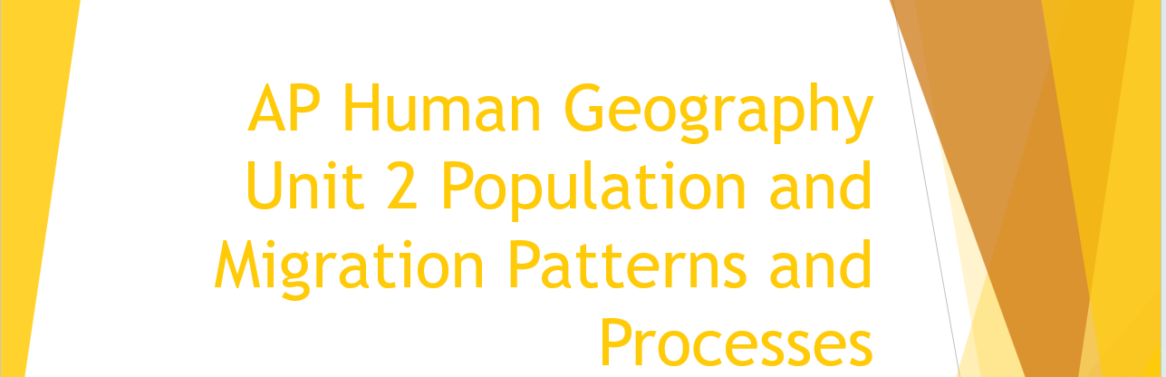AP Human Geography Unit 2 PowerPoint