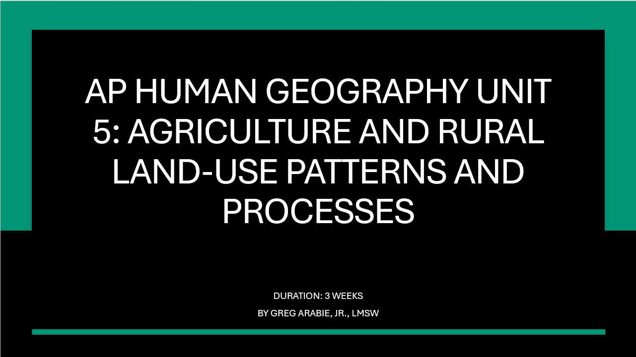 AP Human Geography Unit 5 PowerPoint Bundle | Agriculture & Rural Land Use