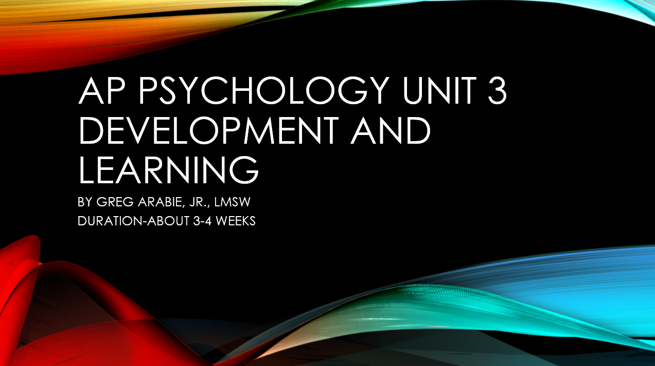 AP Psychology Unit 3 PowerPoint Bundle | Development and Learning