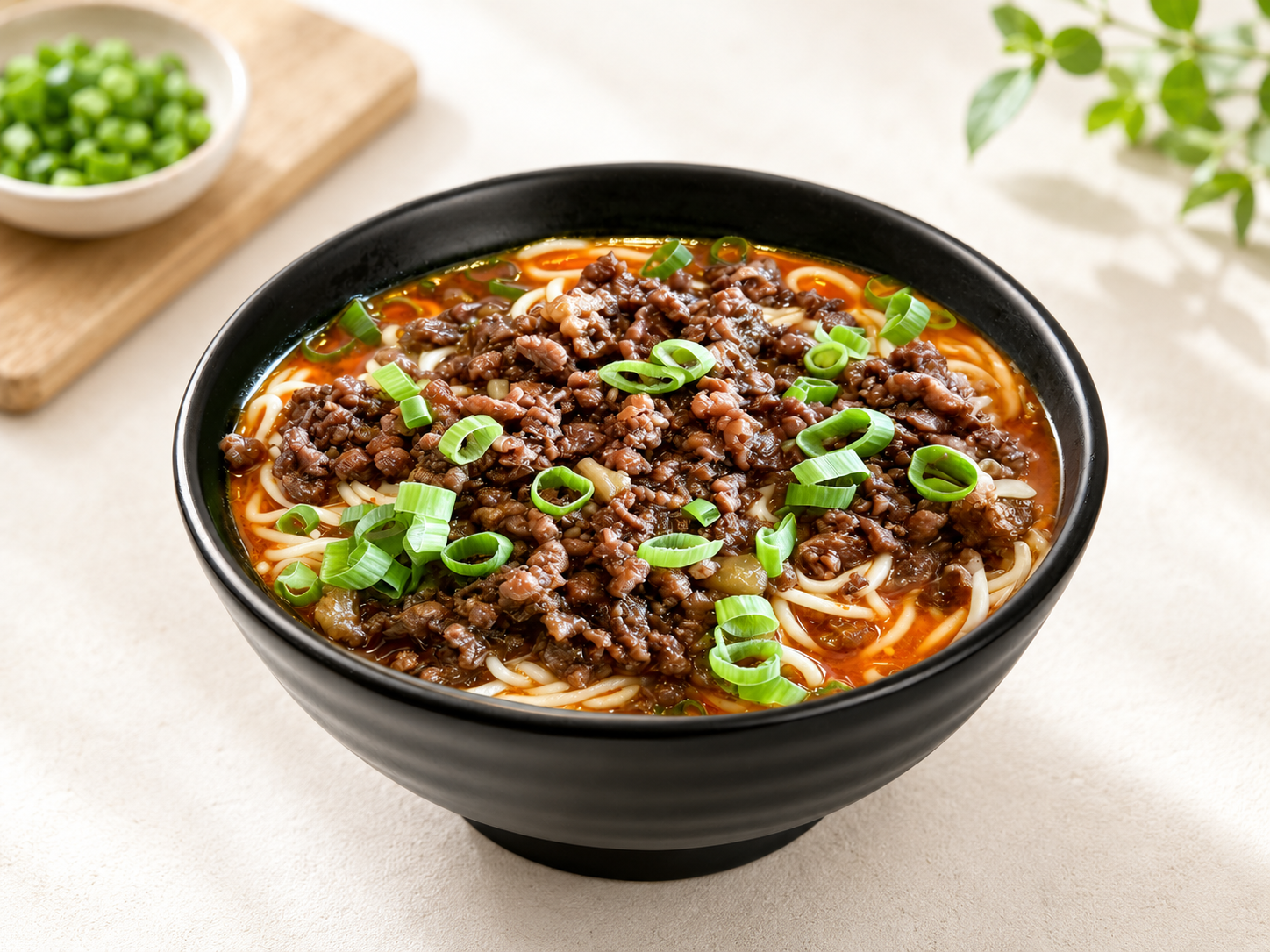 Aroma Chili Pork Soup Noodle - 红汤杂酱面
