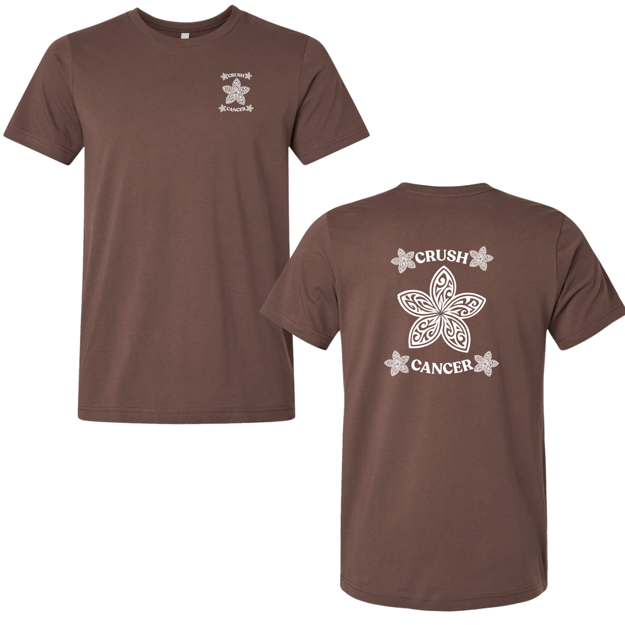 Tribal Plumeria Crush Cancer Short-Sleeve T Shirt in 100% Cotton