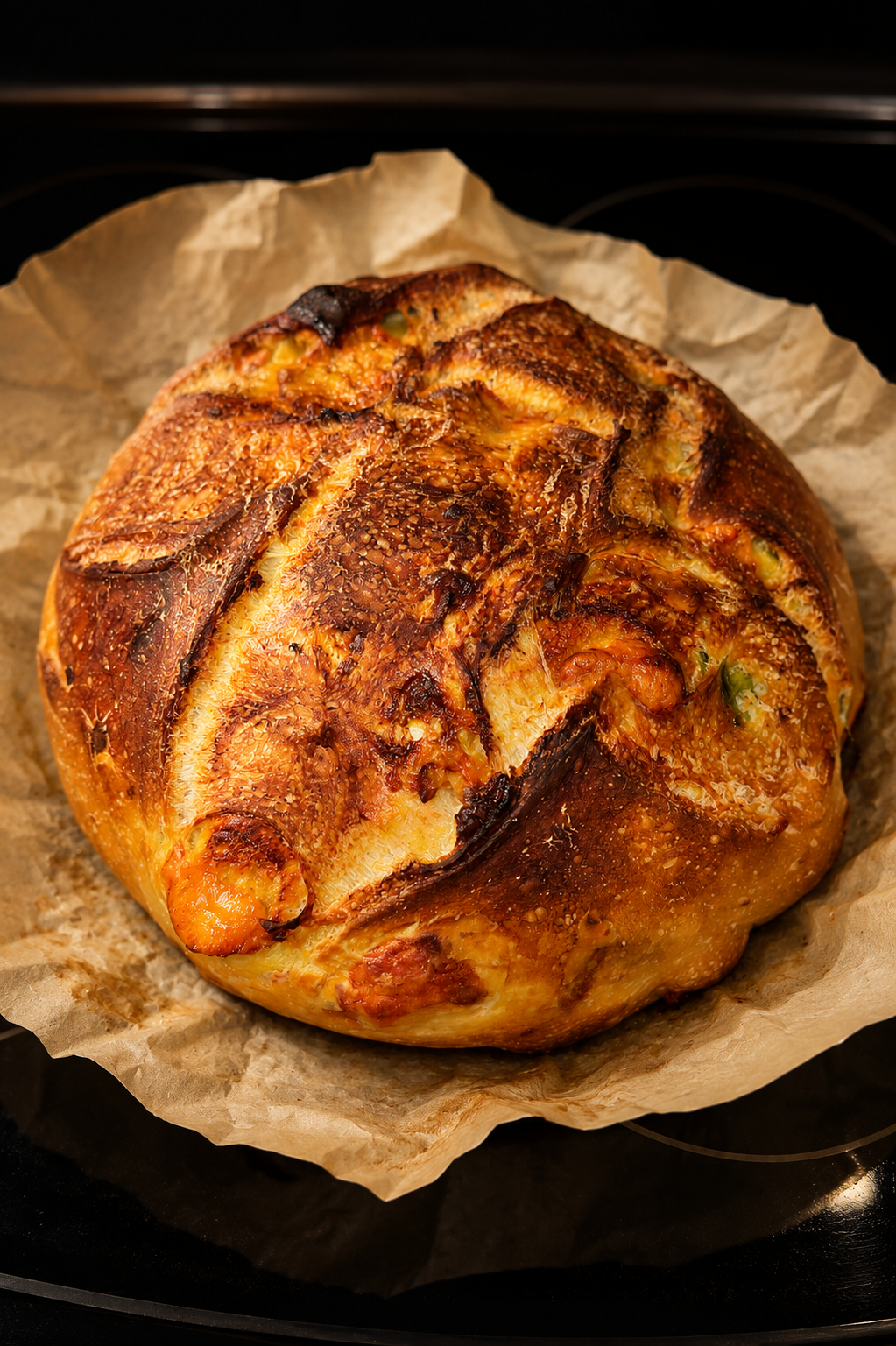 Smoldering Spell - Cheddar jalapeños Sourdough Loaf