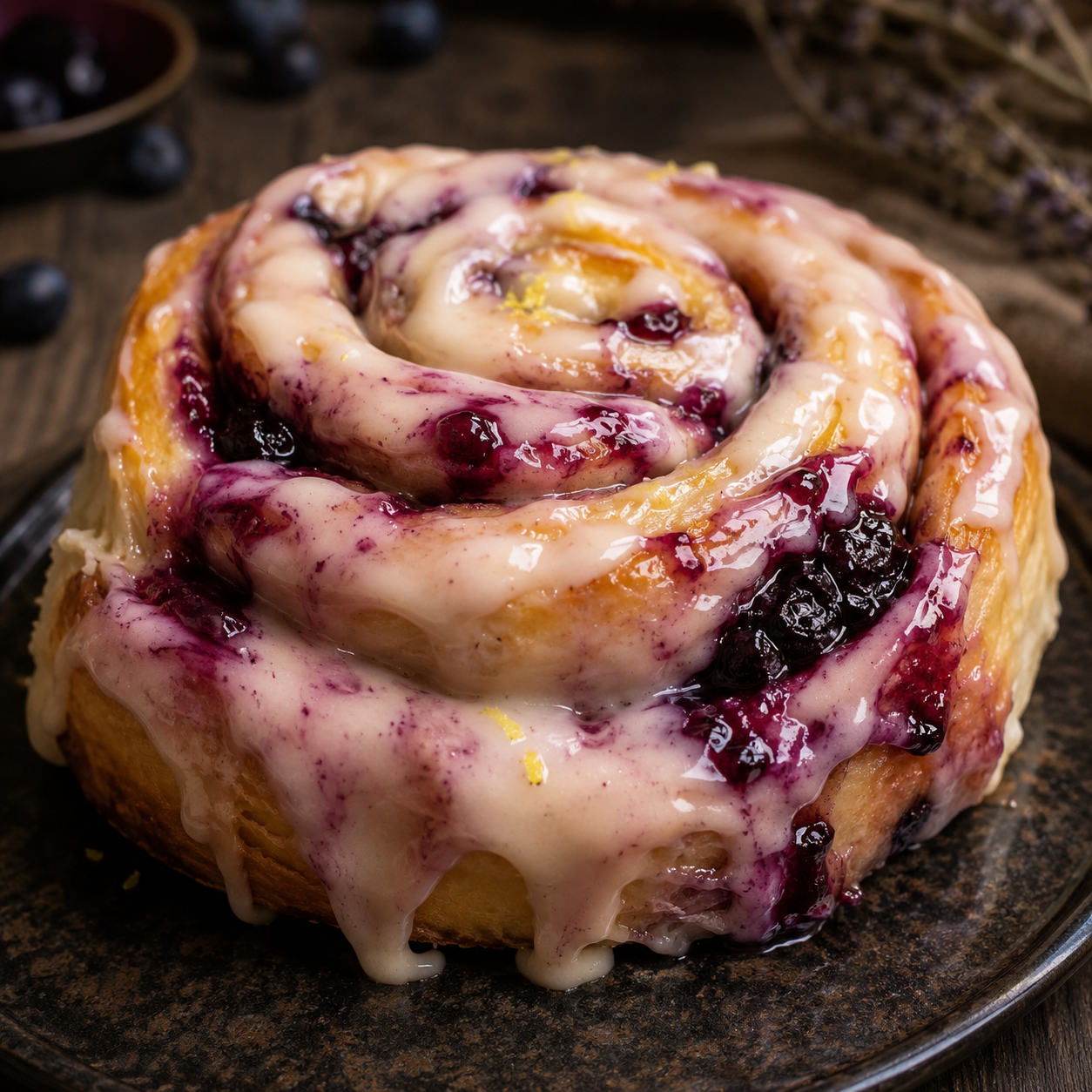 Blue Moon - Blueberry Lemon Glazed Cinnamon Rolls