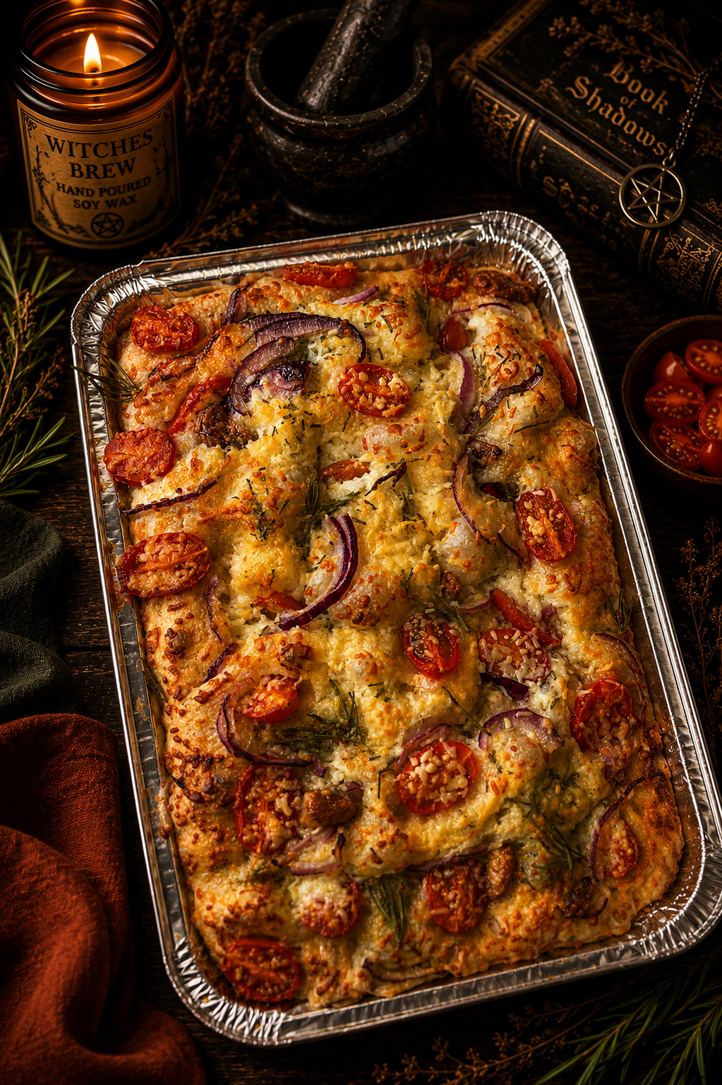 Witches Garden ( Garlic, Vegetable, Parmesan Focaccia)
