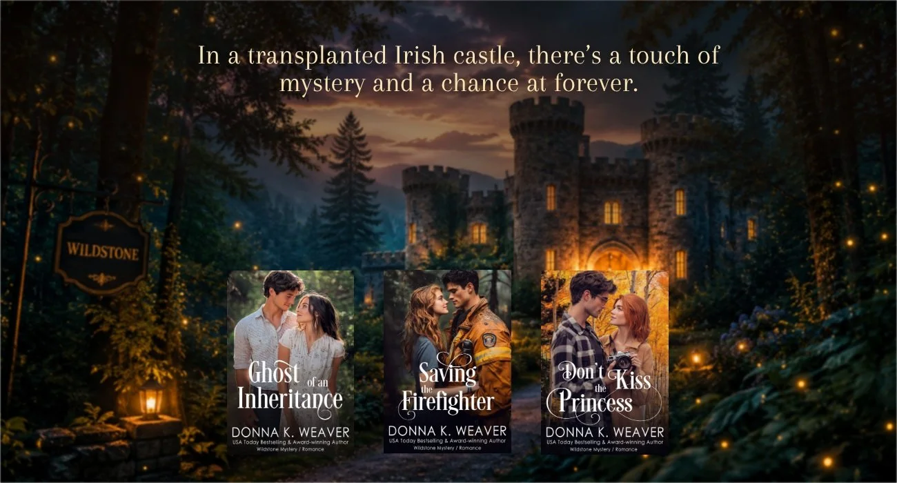 Covers for the Wildstone Series by Donna K. Weaver - In a transplanted Irish castle, there's  a touch of mystery and a chance at forever.
