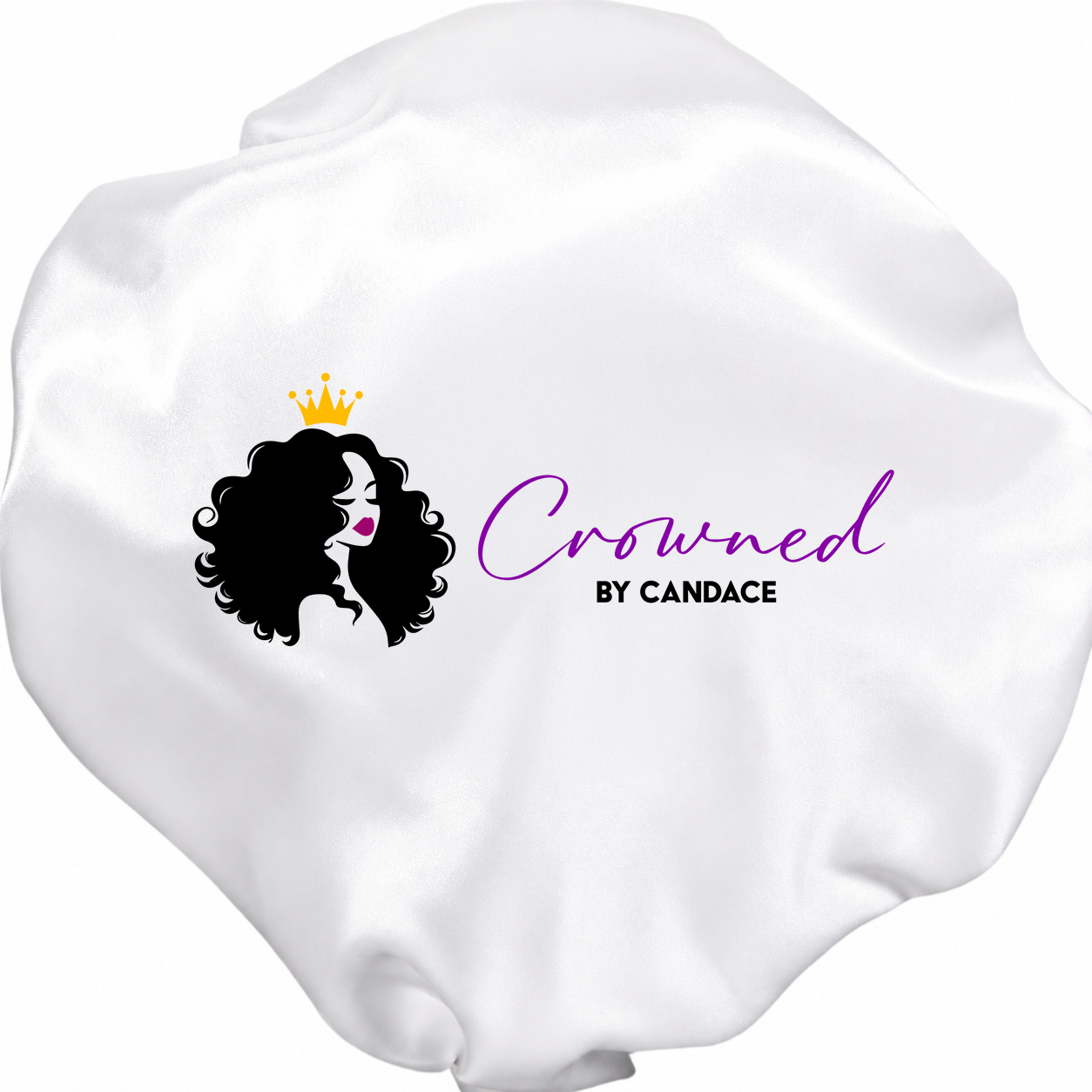 White Double-lined Satin Bonnet
