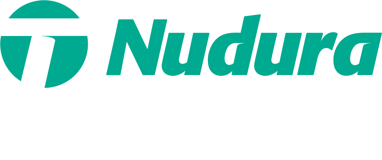 Nudura logo in teal brand color.