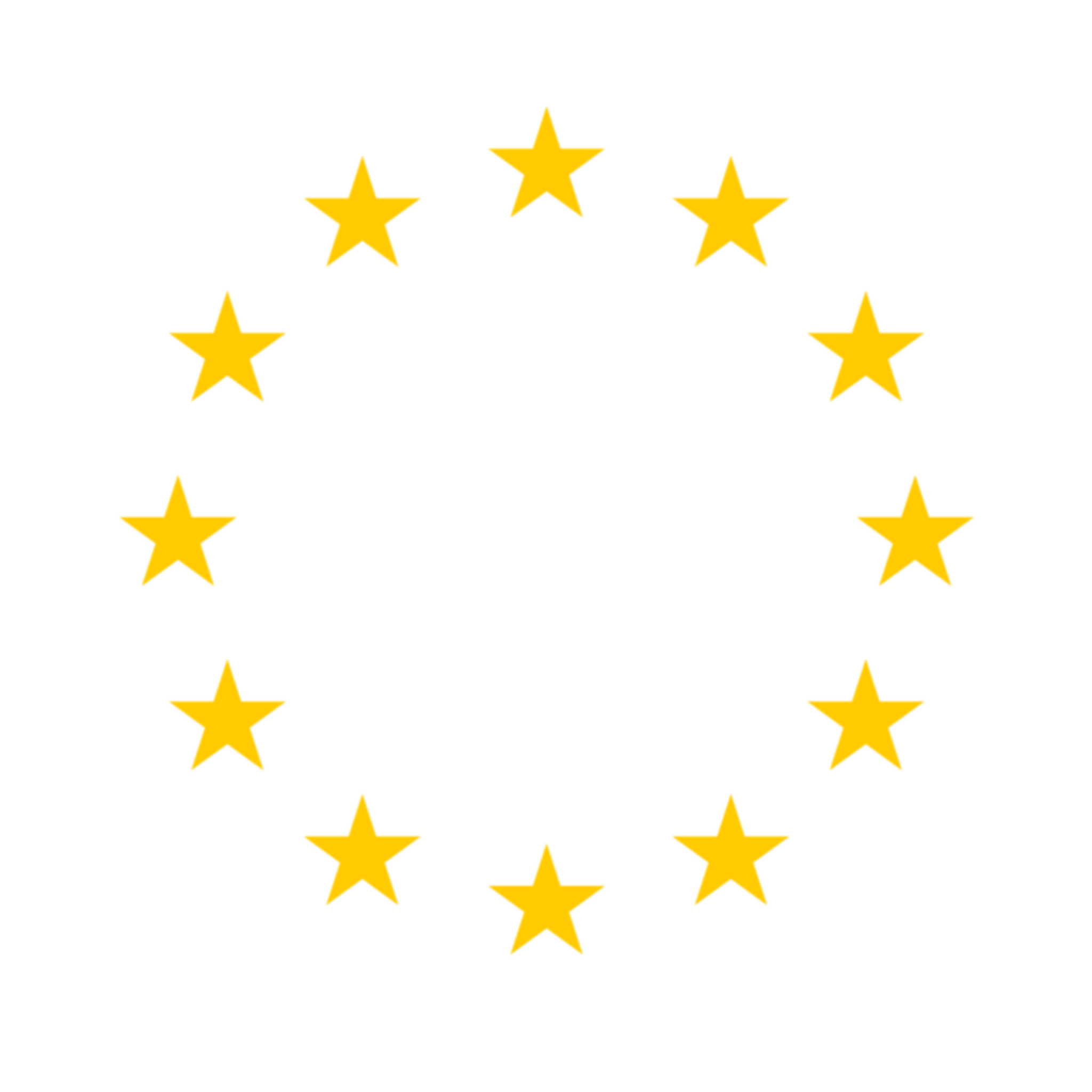 European Union flag with a circle of yellow stars on a black background