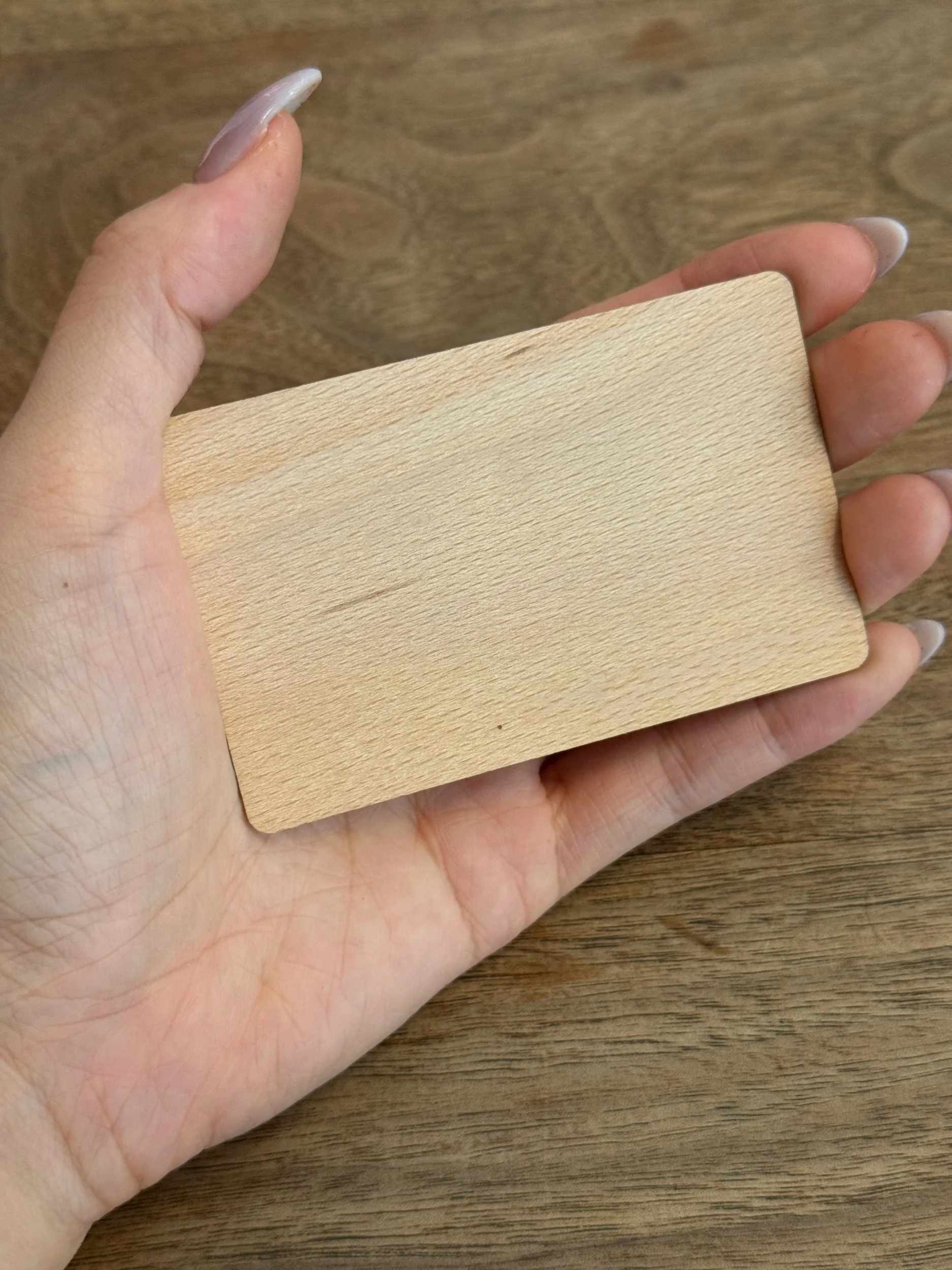 "The Modern Business Card" - Maple Wood
