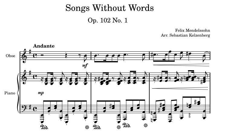 Arrangement (Mendelssohn Songs Without Words)