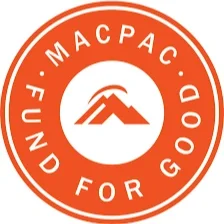 Orange circular logo with mountain graphic in the center and the words 'MCPAC' and 'Fund for Good' around the border.