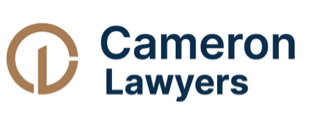 Cameron Lawyers logo with a circular icon and bold text