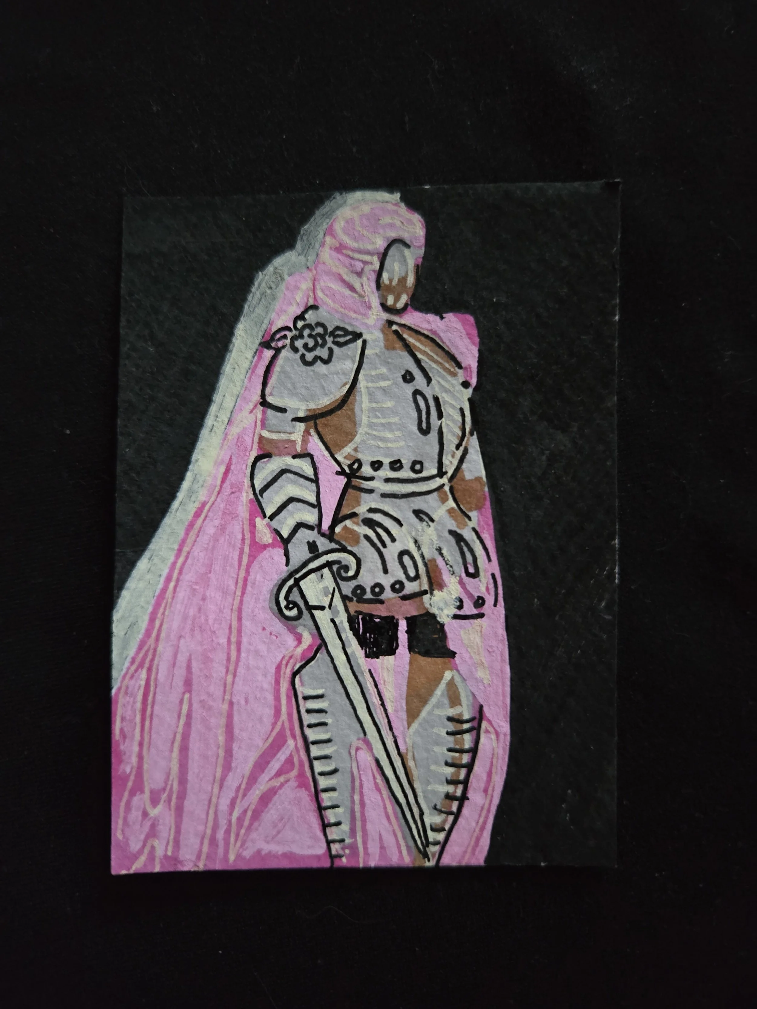 Flower Knight- ACEO Art Print