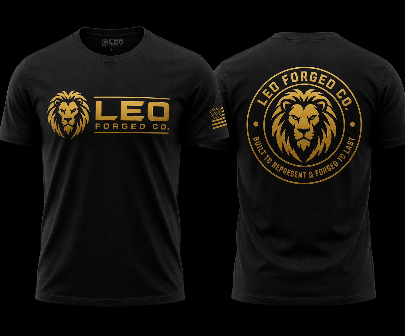 Leo Forged Co. Gold Crest Tee