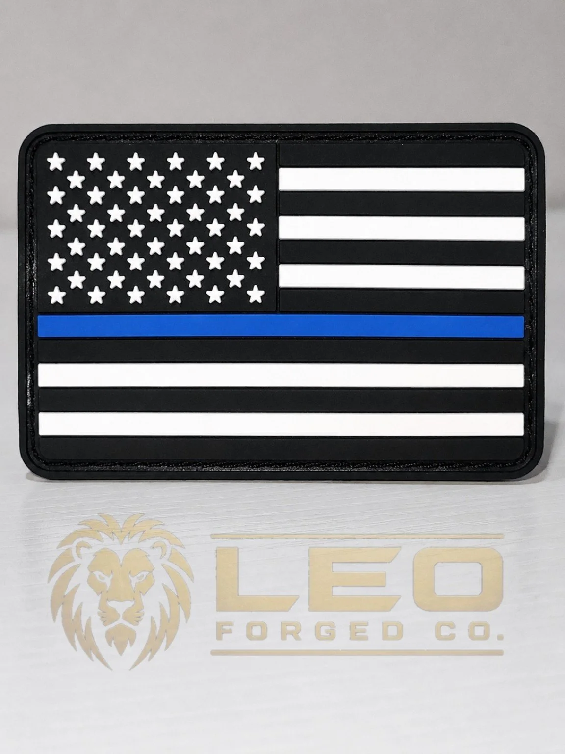 Thin Blue Line PVC Patch 3 Inch x 2 Inch