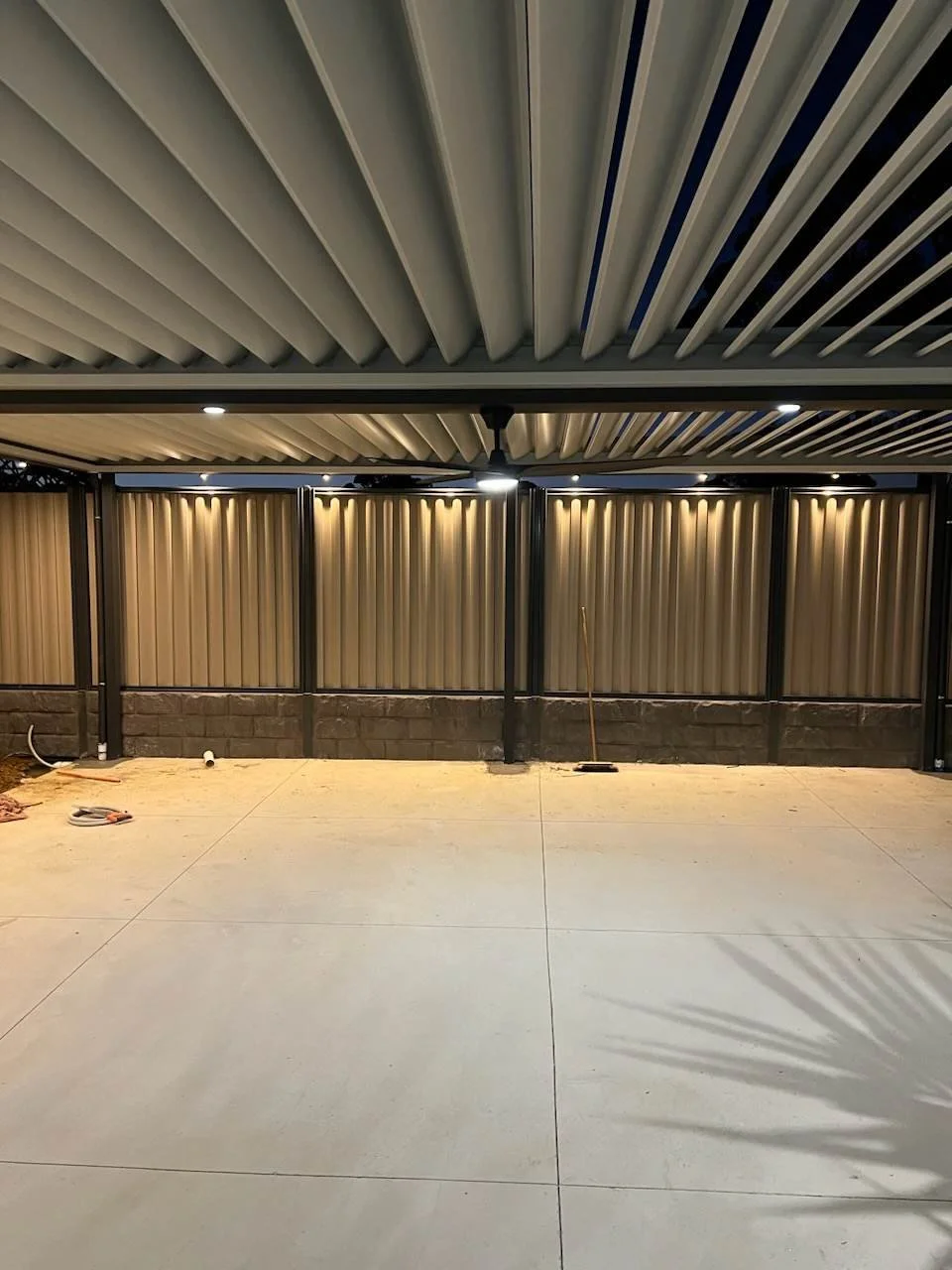 open louvres in patios